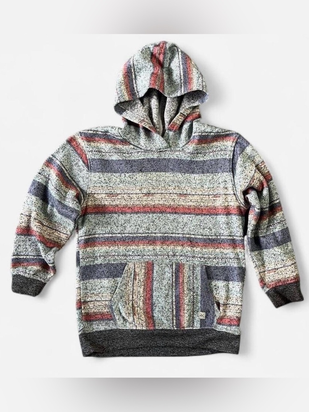 Depart west Boys Sz Small 8 Southwestern Print Hoodie Pullover Gray Tribal